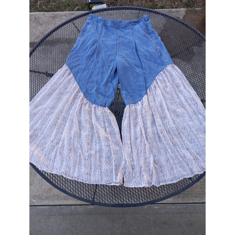 Gemma + Jane Large Jeans Polyester Flare Bottom Wide Leg